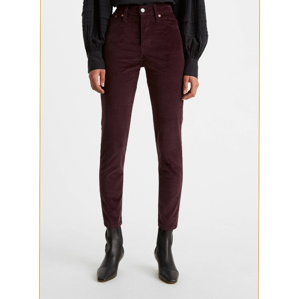 Levi's Wedgie Skinny Jeans in Malbec Moleskin